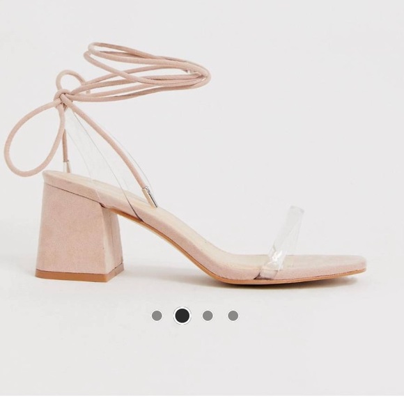 Blush lace up heeled sandals - Picture 2 of 6